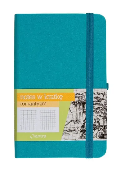 Romantyzm, notes A6 z gumką, turkusowy, 1 szt.
