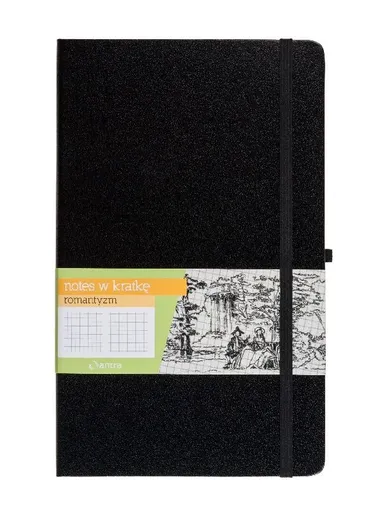 Romantyzm, notes A6 z gumką, w kratkę, 1 szt.