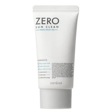 Rom&nd, Zero Sun Clean, krem przeciwsłoneczny do twarzy SPF50+ PA++++, 01 Fresh, 50 ml