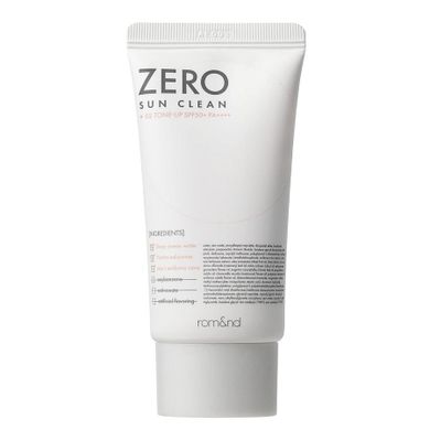 Rom&nd, Zero Sun Clean, krem przeciwsłoneczny do twarzy SPF50+ PA++++, 02 Tone Up, 50 ml