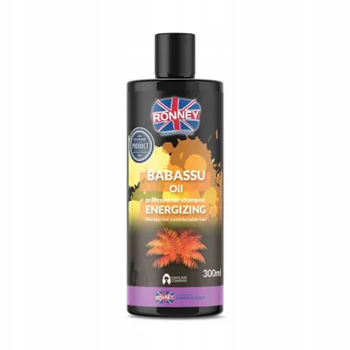 Ronney, Babassu Oil Professional Shampoo Energizing, energetyzujący szampon do włosów farbowanych, 300 ml