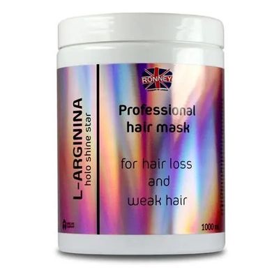 Ronney, L-Arginina Holo Shine Star Professional Hair Mask, maska do włosów wypadających, 1000 ml