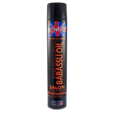 Ronney, Professional Hair Spray Energizing Babassu Oil, utrwalający lakier do włosów, 750 ml