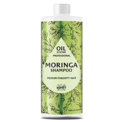 Ronney, Professional Oil System Medium Porosity Hair, szampon do włosów średnioporowatych, Moringa, 1000 ml