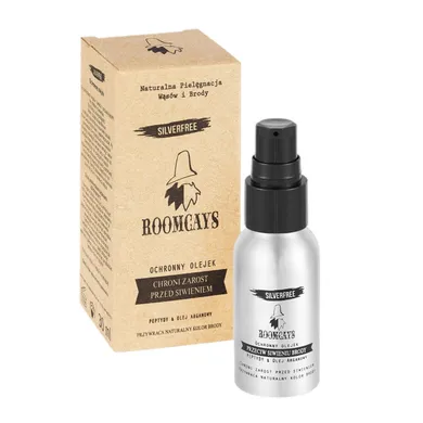 Roomcays, naturalny odsiwiacz do brody, SilverFree, 30 ml