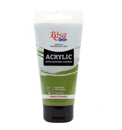 Rosa, farba akrylowa, olive green 441, 75 ml