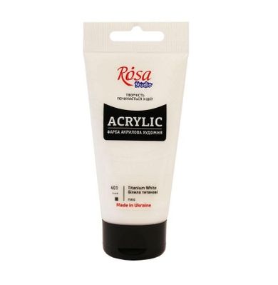 Rosa, farba akrylowa, titanium white 401, 75 ml