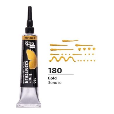 Rosa, farba aktylowa konturowa universal, gold, 20 ml