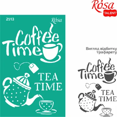 Rosa, szablon samoprzylepny wielokrotnego użytku, motywy kuchenne, 13-20 cm