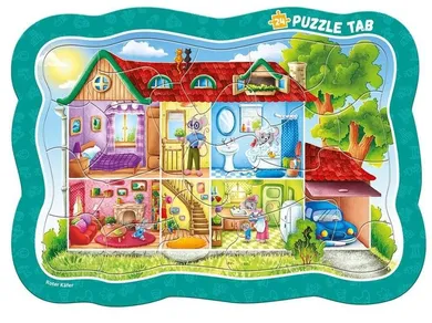 Roter Kafer, Mysi domek, puzzle ramkowe, 24 elementy