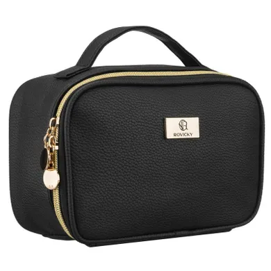 Rovicky, kosmetyczka, skóra ekologiczna, czarna
