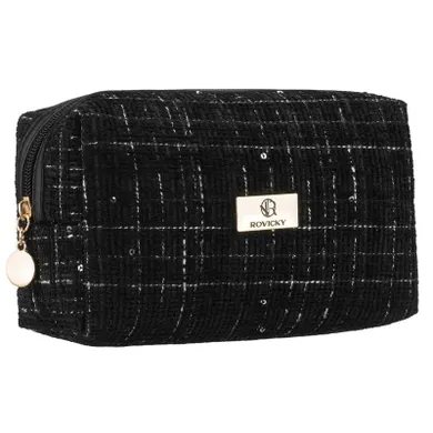 Rovicky, kosmetyczka, tkanina syntetyczna, czarna