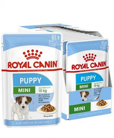 Royal Canin, karma mokra w sosie, dla szczeniaka, Mini Puppy, 12-85g