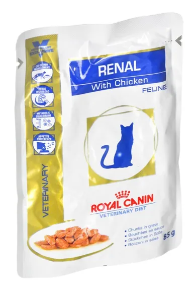 Royal Canin, Veterinary Diet, Renal, kurczak, saszetka dla kota, 85g