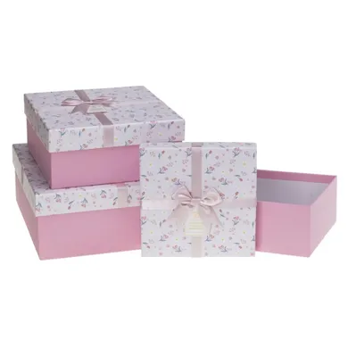 Rozette, pudełko prezentowe, z kokardą, 3 szt.