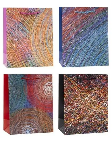 Rozette, torebka prezentowa, brokatowa, 18-23-8 cm, 1 szt.