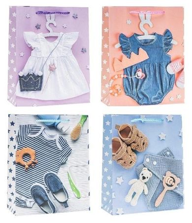 Rozette, torebka prezentowa, dziecięca, brokatowa, 26-32-10 cm, 1 szt.