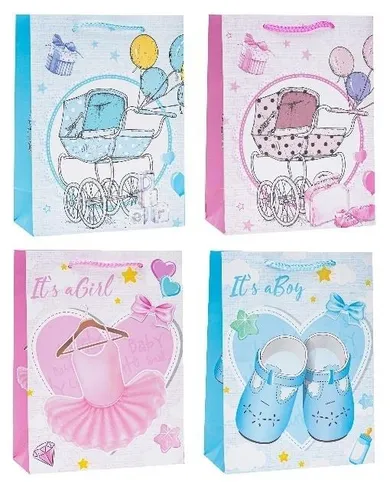 Rozette, torebka prezentowa, dziecięca, pop up 3D, 18-24-8 cm, 1 szt.