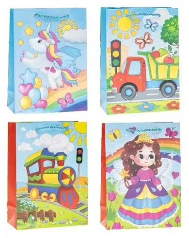 Rozette, torebka prezentowa, dziecięca, pop up 3D, 31-40-12 cm, 1 szt.