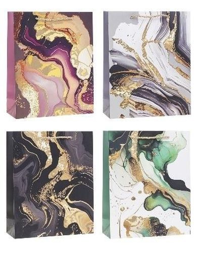 Rozette, torebka prezentowa, hot stamp, 18-23-8 cm, 1 szt.