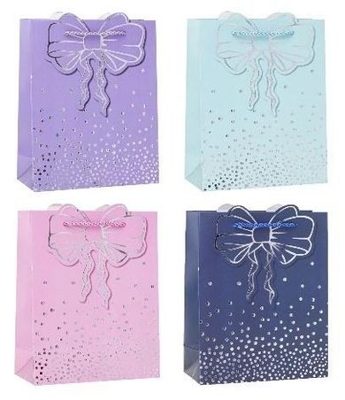 Rozette, torebka prezentowa, hot stamp, 18-24-8 cm, 1 szt.