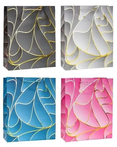 Rozette, torebka prezentowa, hot stamp, 26-32-10 cm, 1 szt.