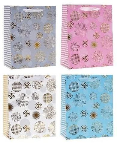 Rozette, torebka prezentowa, hot stamp, 26-32-10 cm, 1 szt.