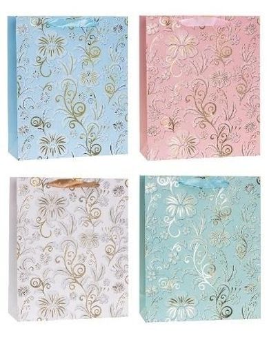 Rozette, torebka prezentowa, hot stamp, 26-32-10 cm, 1 szt.