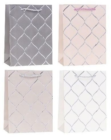 Rozette, torebka prezentowa, hot stamp, 26-32-10 cm, 1 szt.