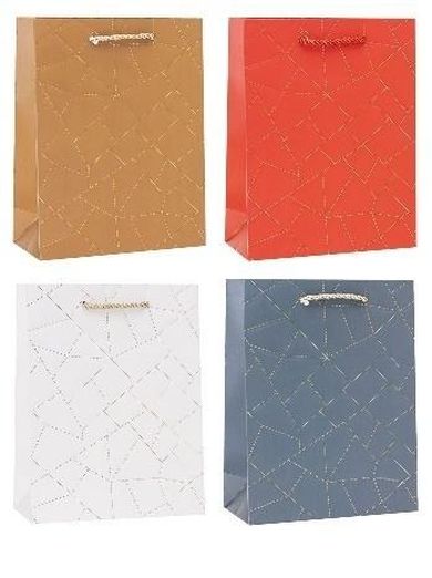 Rozette, torebka prezentowa, hot stamp, 26-32-10 cm, 1 szt.