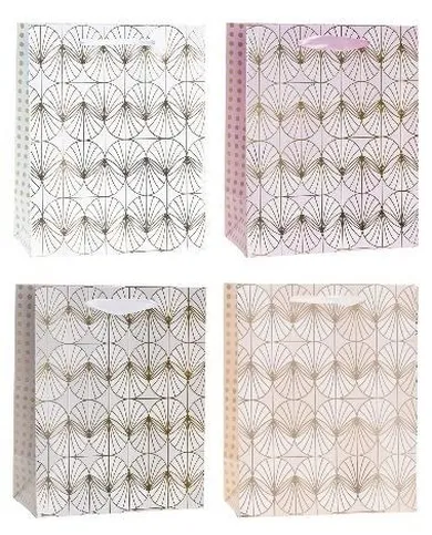 Rozette, torebka prezentowa, hot stamp, 26-32-12 cm, 1 szt.