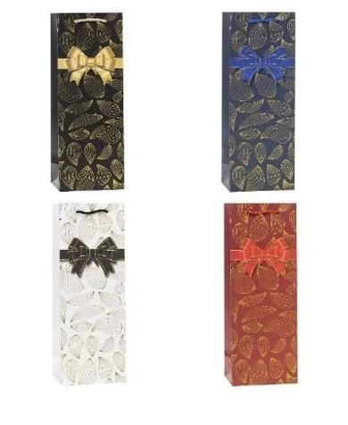 Rozette, torebka prezentowa na butelkę, 12-35-9 cm, 1 szt.