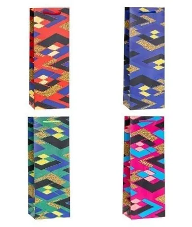 Rozette, torebka prezentowa na butelkę, 12-36-9 cm, 1 szt.