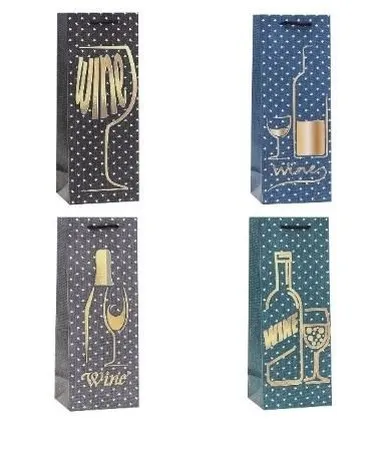 Rozette, torebka prezentowa na butelkę, 12-36-9 cm, 1 szt.