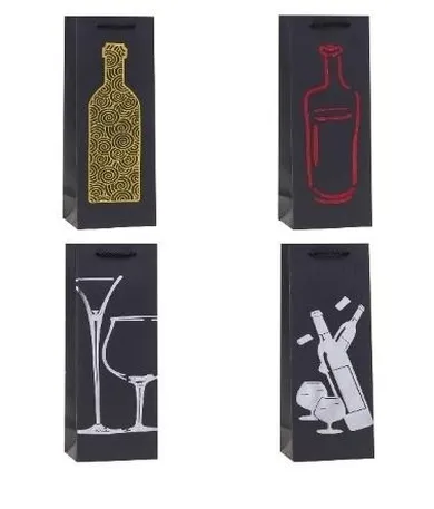 Rozette, torebka prezentowa na butelkę, 12-36-9 cm, 1 szt.