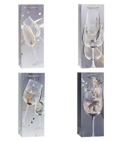 Rozette, torebka prezentowa na butelkę, 12-36-9 cm, 1 szt.