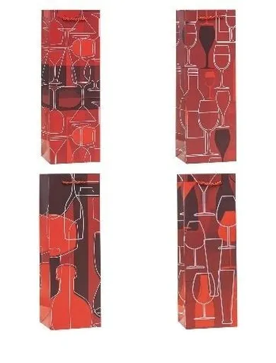 Rozette, torebka prezentowa na butelkę, 12-36-9 cm, 1 szt.