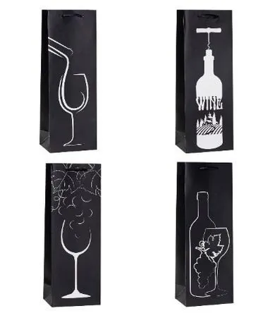 Rozette, torebka prezentowa na butelkę, 12-36-9 cm, 1 szt.