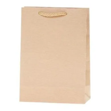 Rozette, torebka prezentowa, średnia, kraft, 16-16-8 cm