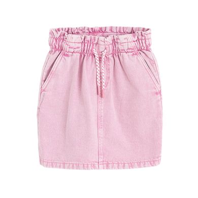 Różowa spódnica jeansowa ze ściągaczem Cool Club
