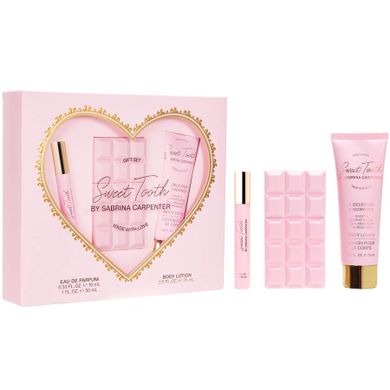 Sabrina Carpenter, Sweet Tooth, zestaw: woda perfumowana, spray, 30 ml + woda perfumowana, spray, 10 ml + balsam do ciała, 75 ml