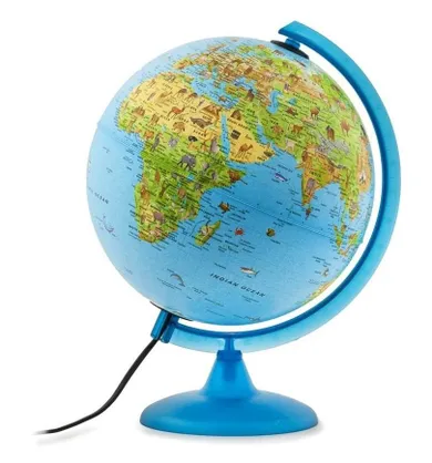 Safari, globus podświetlany, fizyczny, polityczny, 25 cm