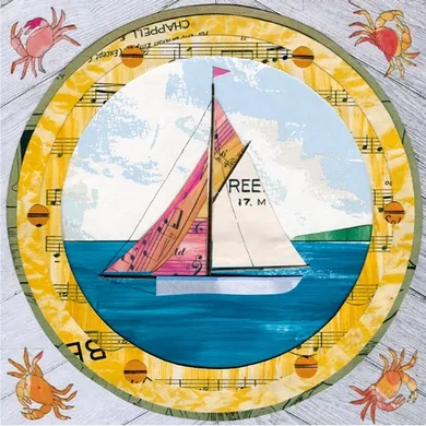 Sailing By, kwadratowy karnet okolicznościowy z kopertą