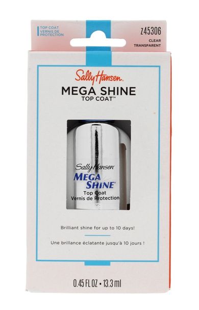 Sally Hansen, Mega Shine, odżywka-top do paznokci, nabłyszczająca, 13,3 ml