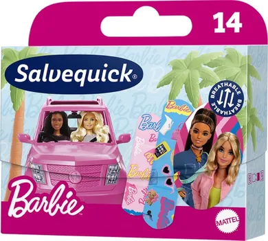 Salvequick, Barbie, plastry dla dzieci, 14 szt.