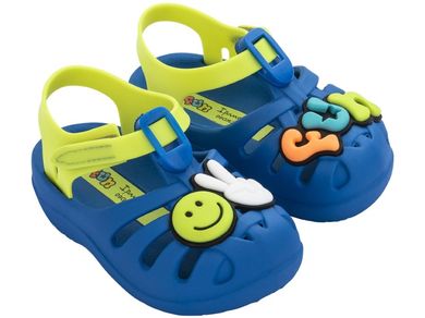 Sandały chłopięce, niebieskie, Summer IX Baby, Ipanema