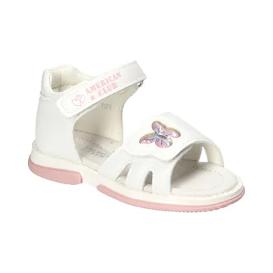 Sandały dziewczęce, białe, American Club