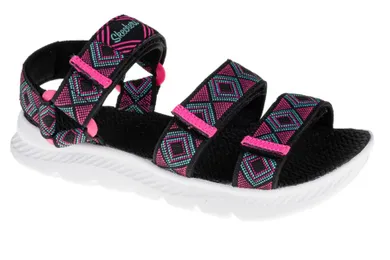 Sandały dziewczęce, czarno-różowe, Skechers C-Flex Sandal 2.0 Bohemian Beauty