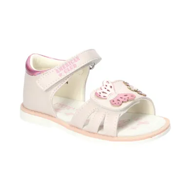 Sandały dziewczęce, różowe, American Club