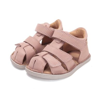 Sandały dziewczęce, różowe, podeszwa barefoot, D.D.step